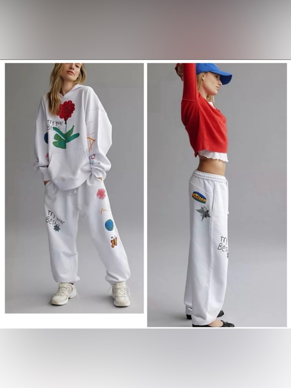 NWOT-Free People x Kids Worldwide Try Your Best Joggers.